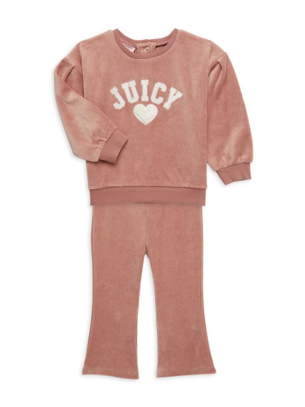 Juicy Couture ?Baby Girl's 2-Piece Velour Sweatshirt & Sweatpants Set